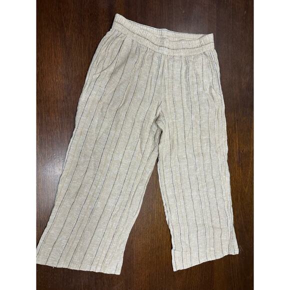 Drew Linen Blend Pants Women Medium Neutral Boho Hobo Hippie Beach Resort Spring - Picture 1 of 10